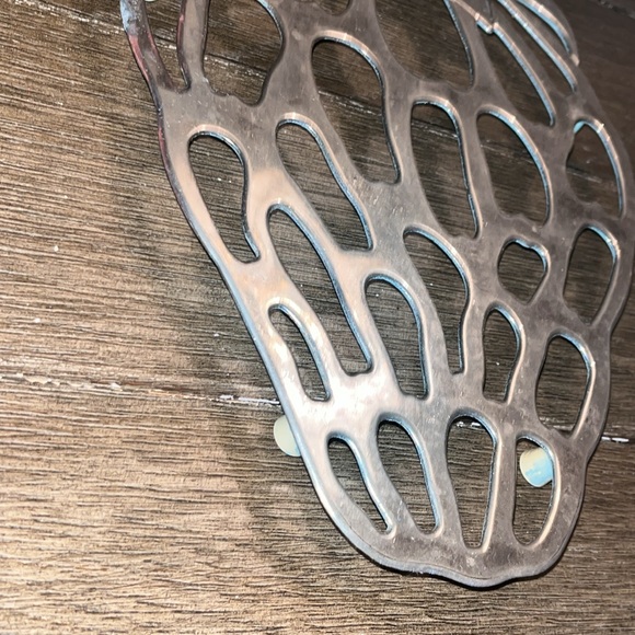 Vintage LEONARD SILVERPLATE Trivet Strawberry Shaped Silverplate wHanger Hook - Picture 2 of 9